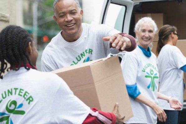 image of volunteers working for a charity